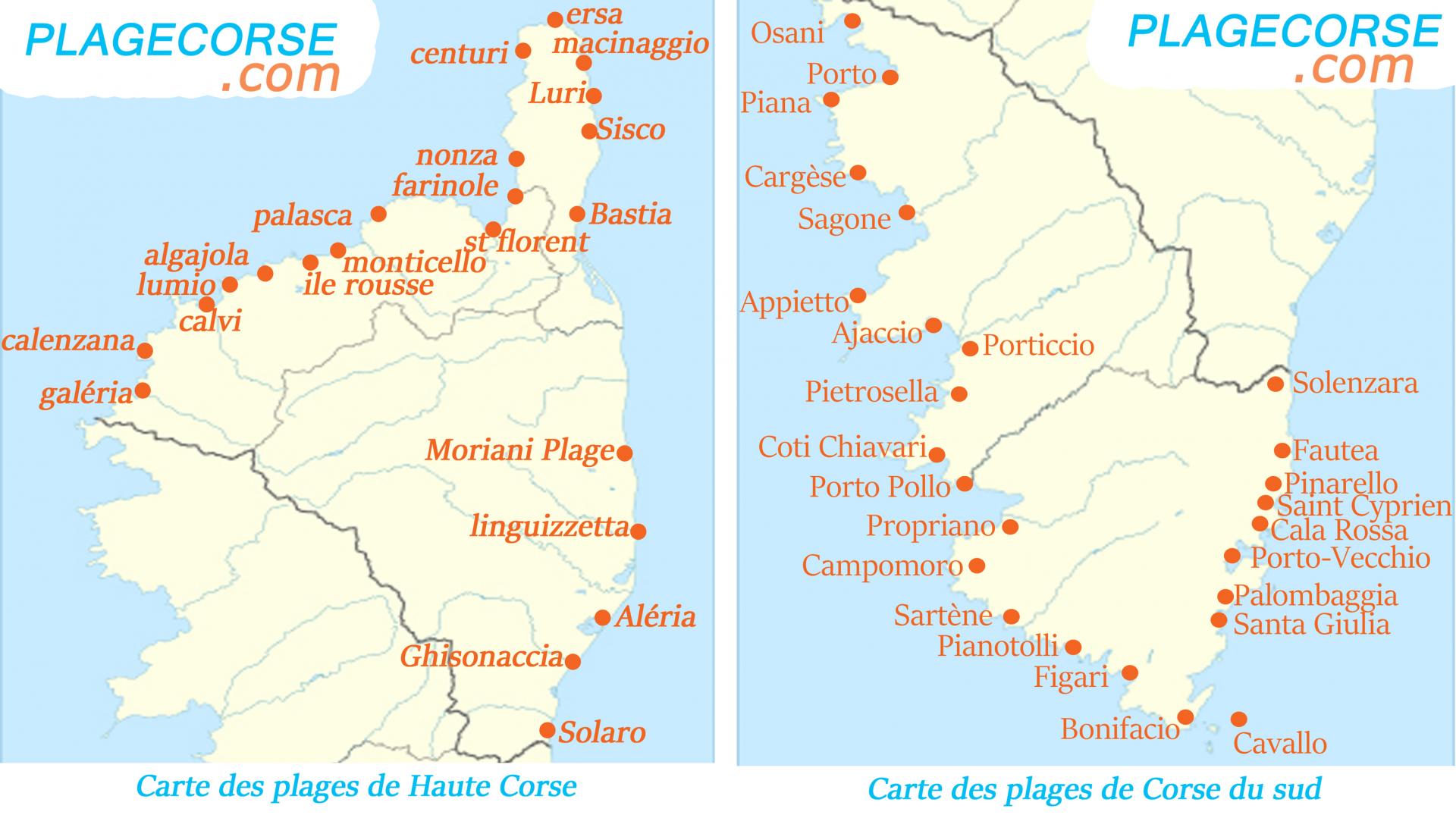 carte corse detaillee