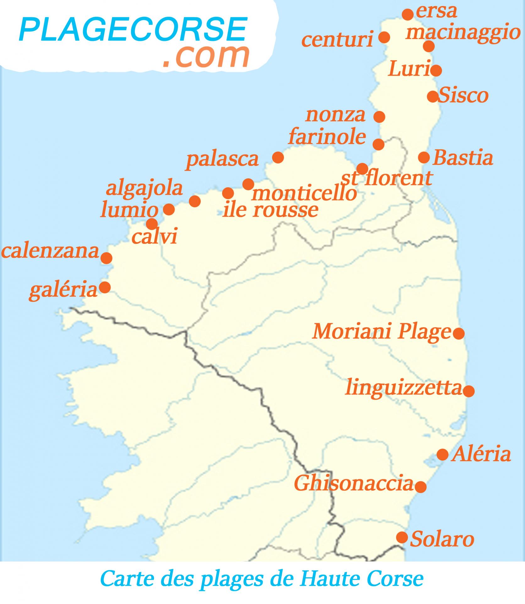 carte de la haute corse